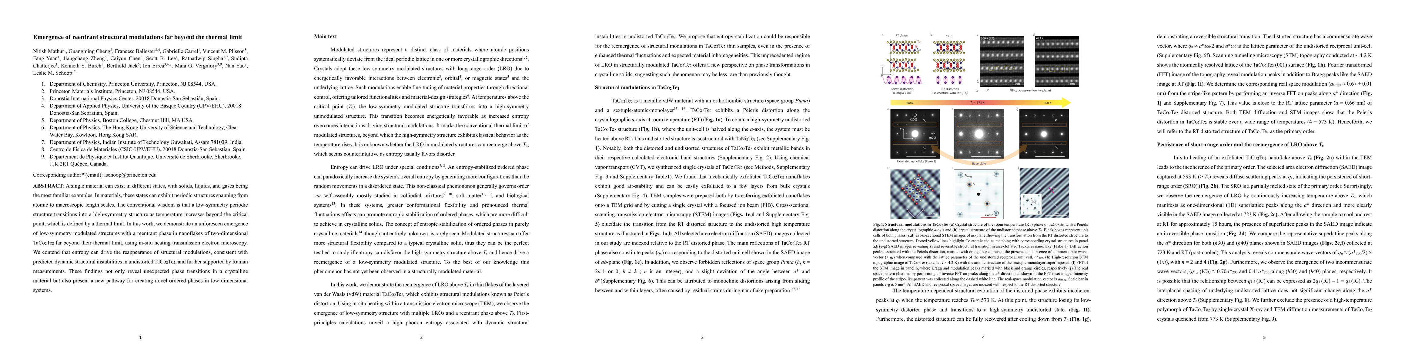 Thumbnail for Emergence of reentrant structural modulations far beyond the thermal
  limit