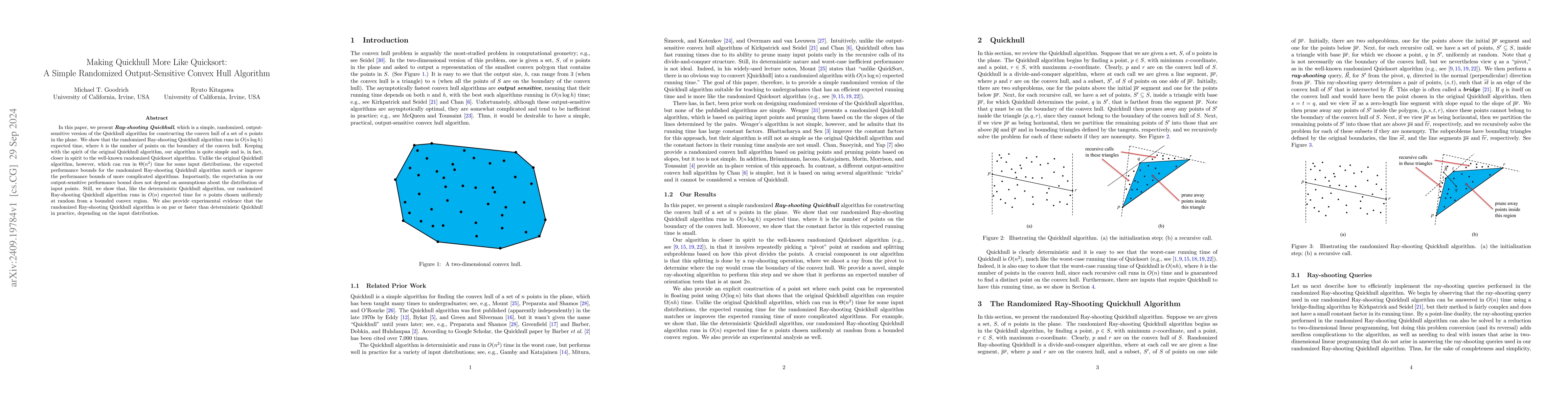 Thumbnail for Making Quickhull More Like Quicksort: A Simple Randomized
  Output-Sensitive Convex Hull Algorithm
