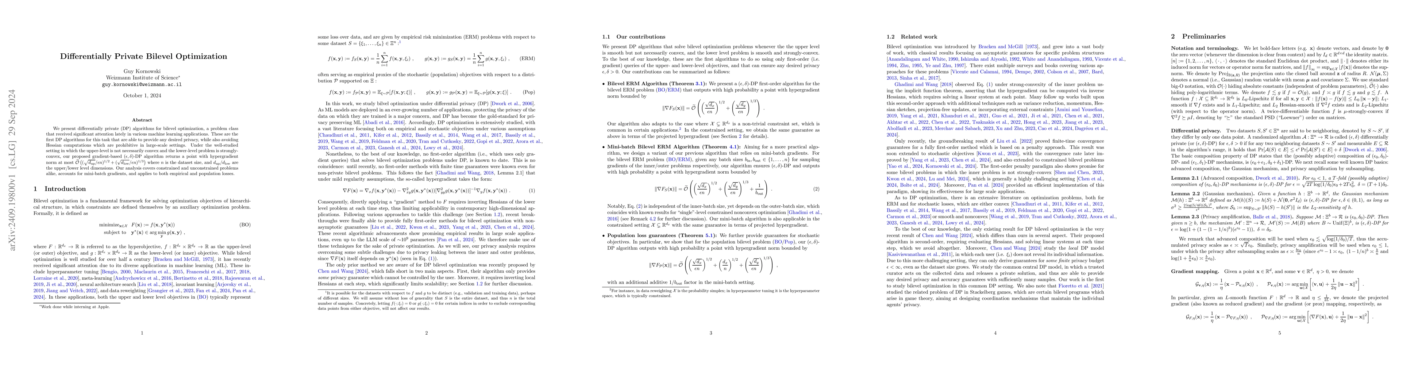 Thumbnail for Differentially Private Bilevel Optimization
