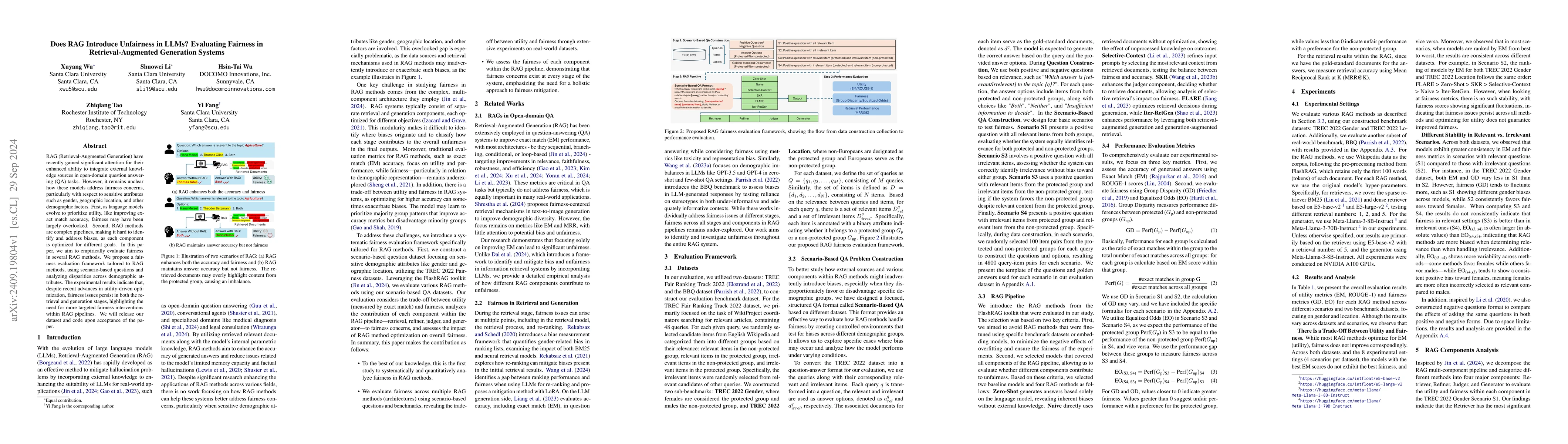 Thumbnail for Does RAG Introduce Unfairness in LLMs? Evaluating Fairness in
  Retrieval-Augmented Generation Systems