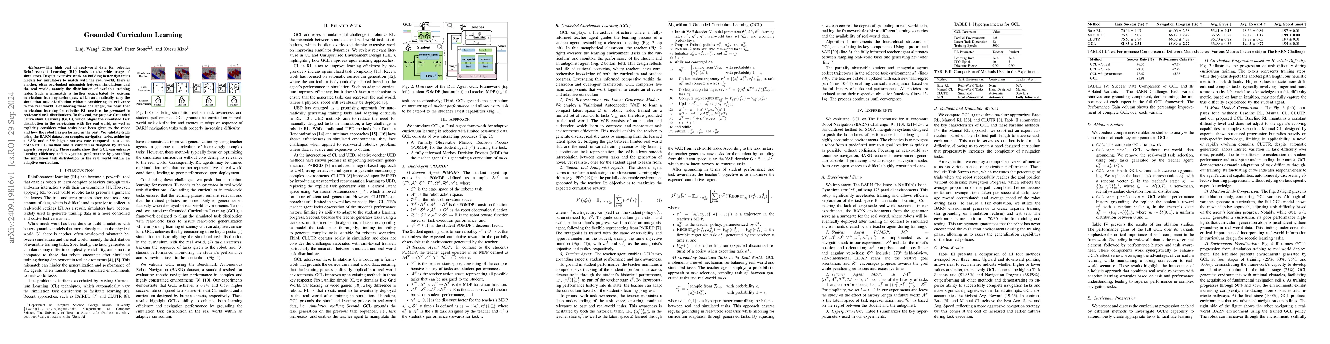 Thumbnail for Grounded Curriculum Learning