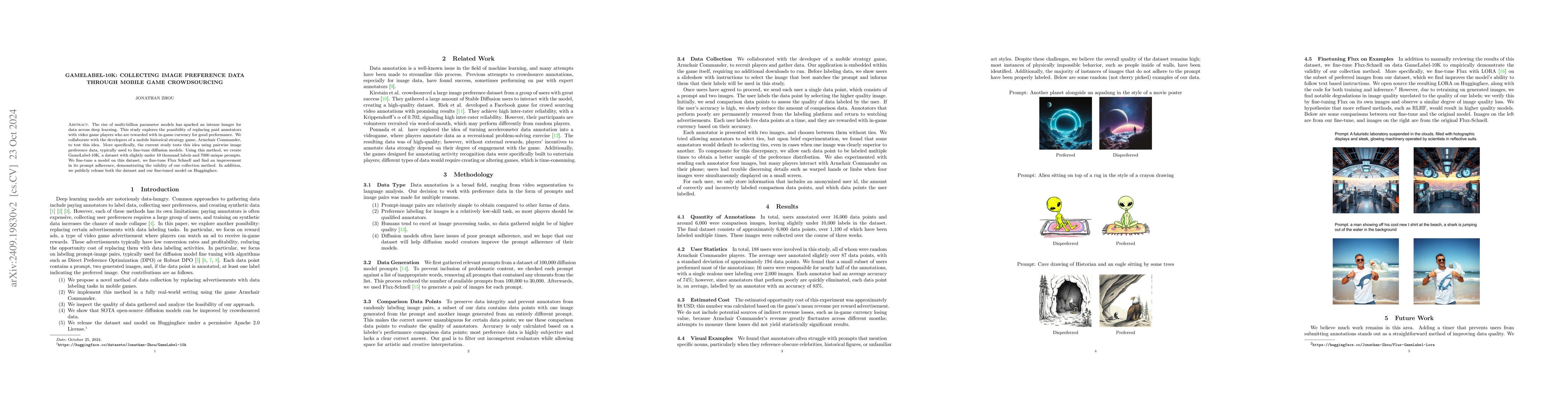 Thumbnail for GameLabel-10K: Collecting Image Preference Data Through Mobile Game
  Crowdsourcing