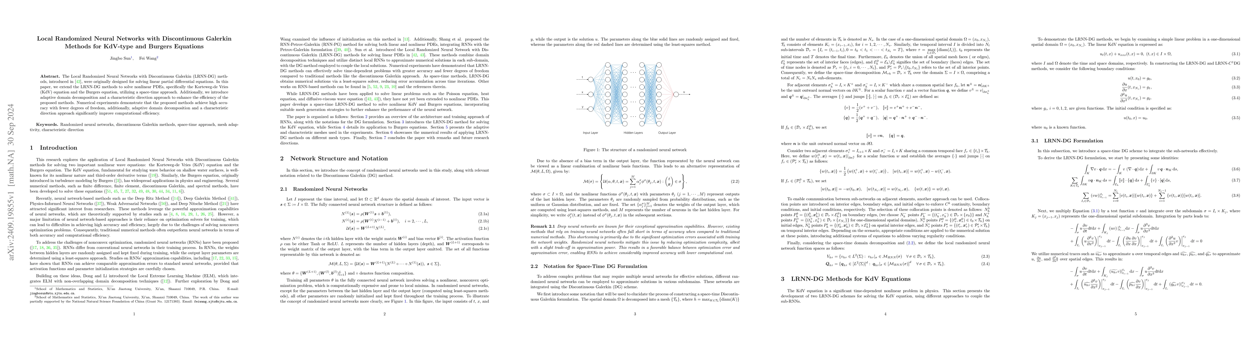 Thumbnail for Local Randomized Neural Networks with Discontinuous Galerkin Methods for
  KdV-type and Burgers Equations