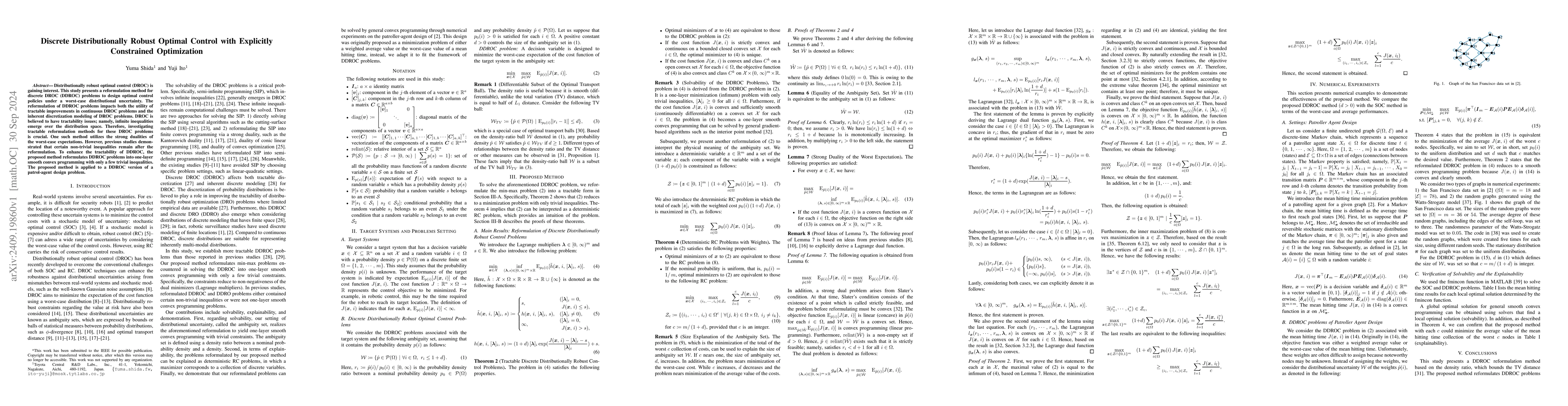 Thumbnail for Discrete Distributionally Robust Optimal Control with Explicitly
  Constrained Optimization