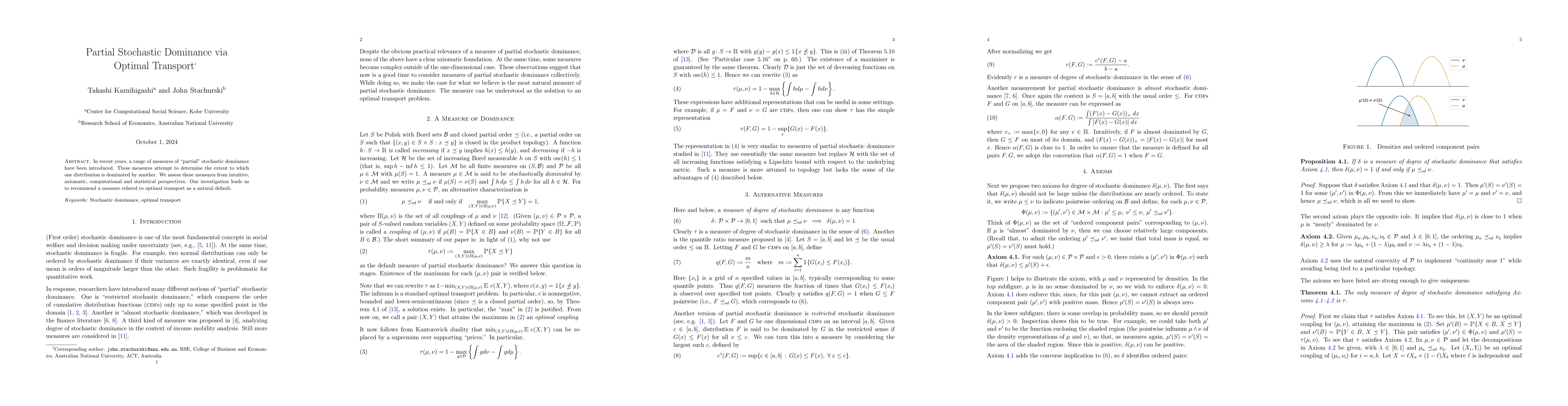 Thumbnail for Partial Stochastic Dominance via Optimal Transport