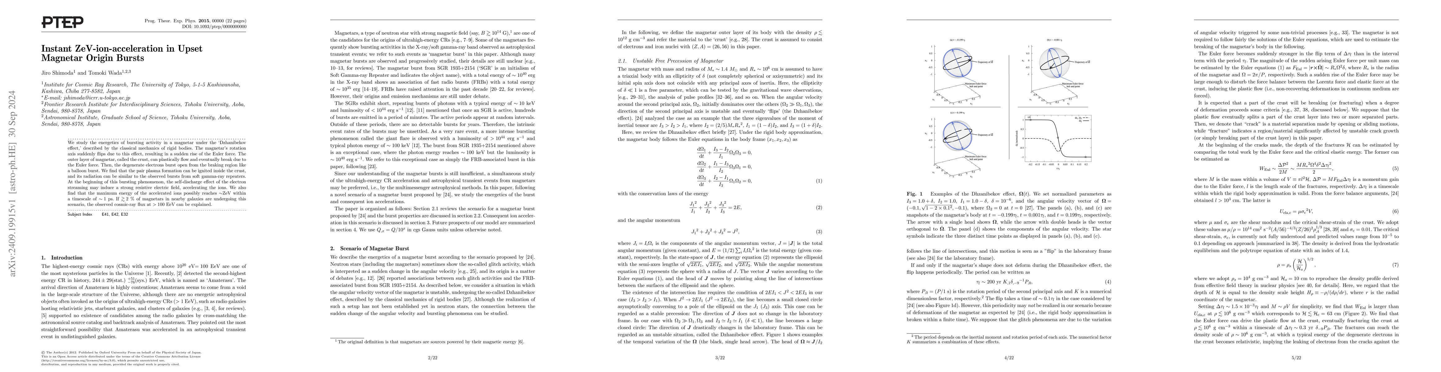 Thumbnail for Instant ZeV-ion-acceleration in Upset Magnetar Origin Bursts