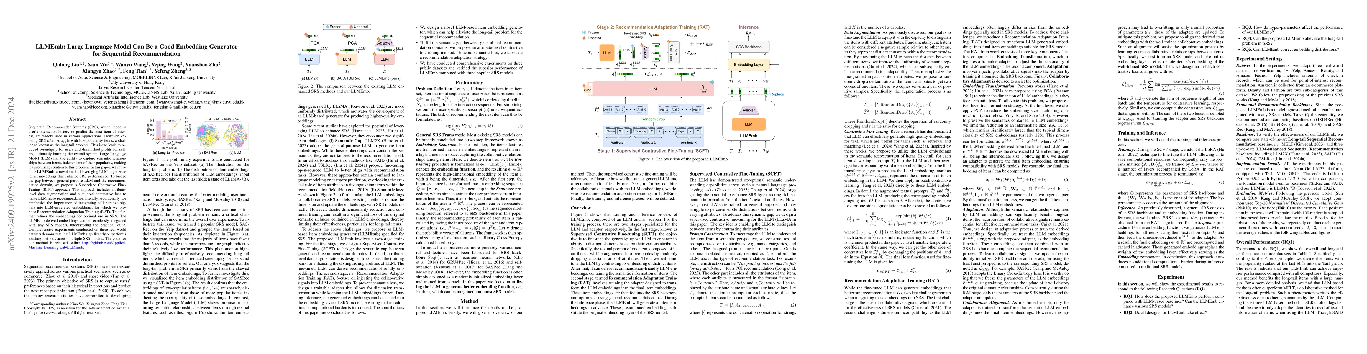 Thumbnail for Large Language Model Empowered Embedding Generator for Sequential
  Recommendation
