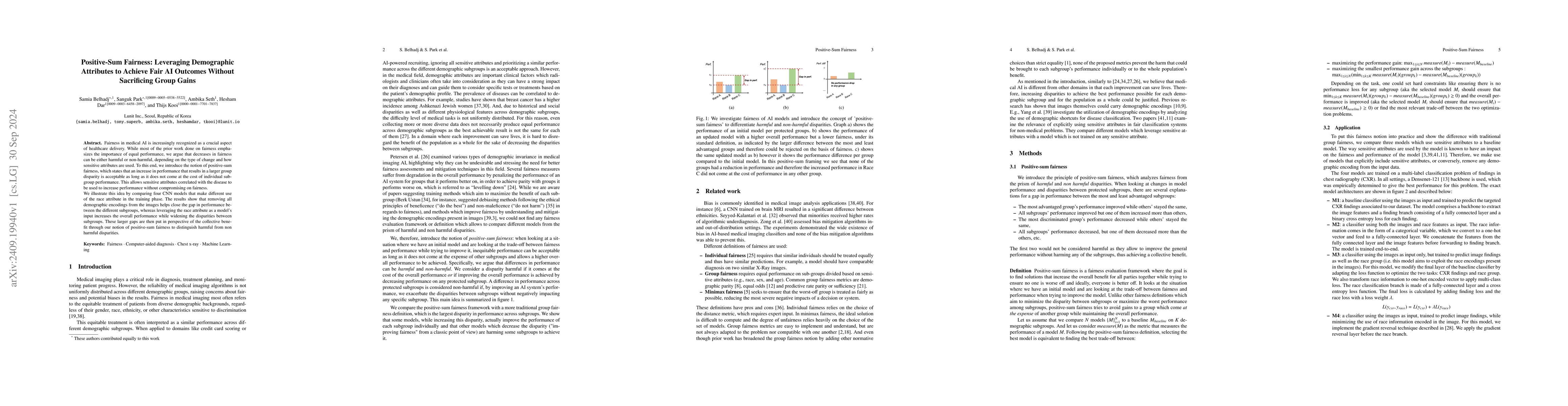 Thumbnail for Positive-Sum Fairness: Leveraging Demographic Attributes to Achieve Fair
  AI Outcomes Without Sacrificing Group Gains