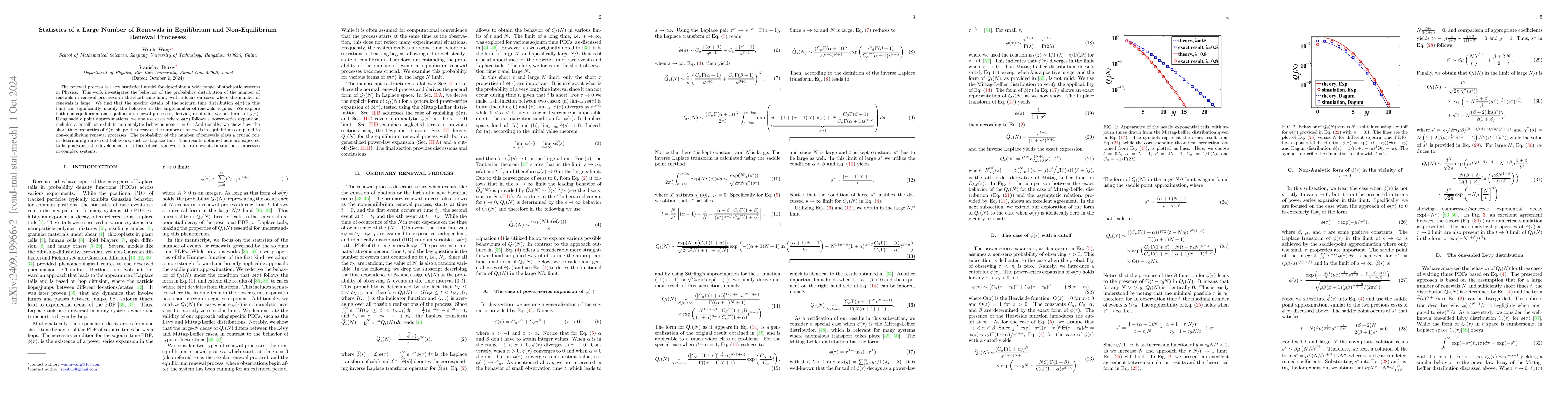 Thumbnail for Statistics of a Large Number of Renewals in Equilibrium and
  Non-Equilibrium Renewal Processes