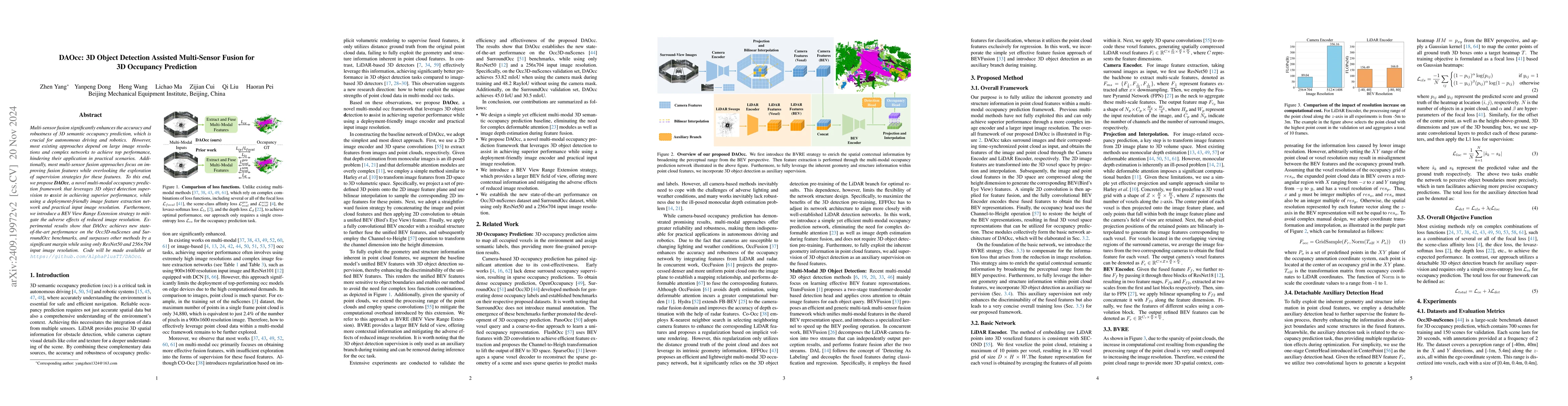 Thumbnail for DAOcc: 3D Object Detection Assisted Multi-Sensor Fusion for 3D Occupancy
  Prediction