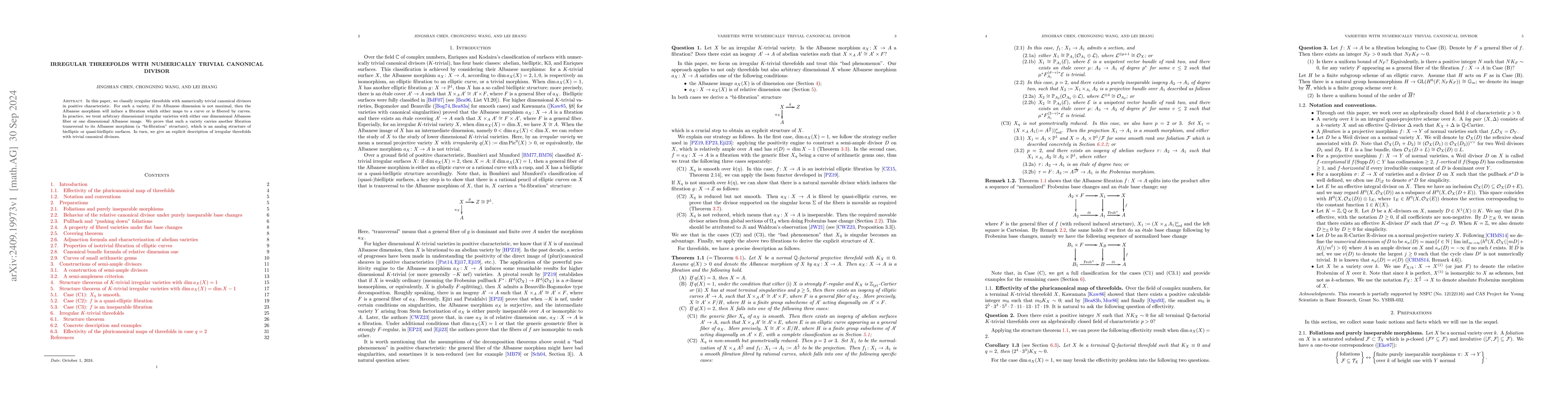 Thumbnail for Irregular threefolds with numerically trivial canonical divisor