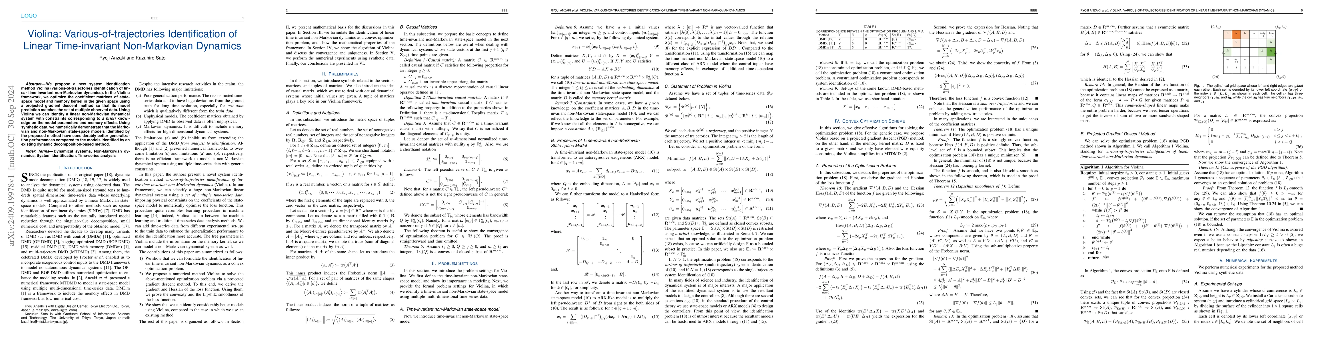 Thumbnail for Violina: Various-of-trajectories Identification of Linear Time-invariant
  Non-Markovian Dynamics