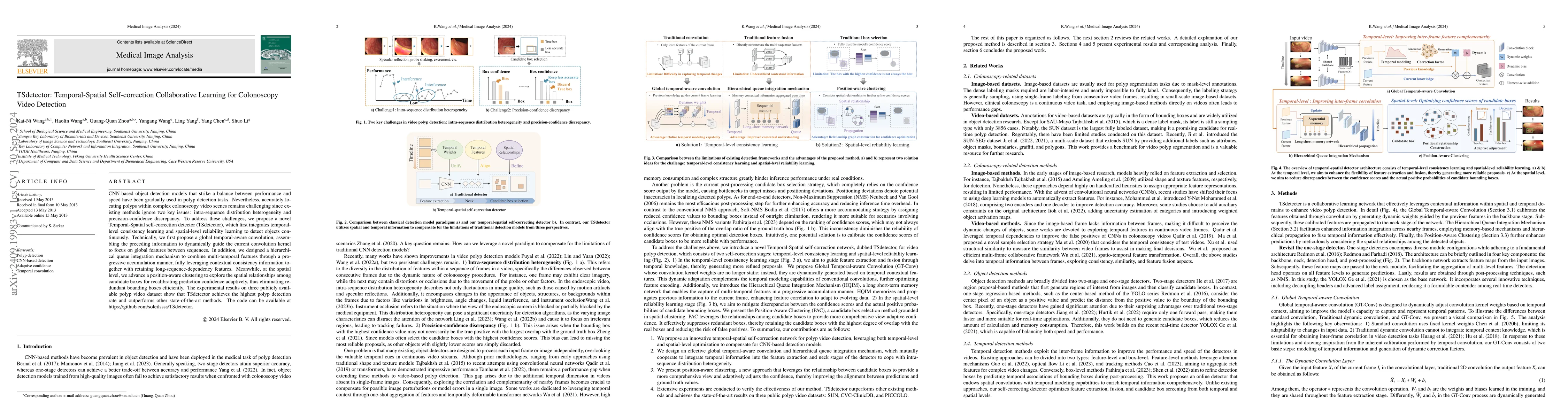 Thumbnail for TSdetector: Temporal-Spatial Self-correction Collaborative Learning for
  Colonoscopy Video Detection