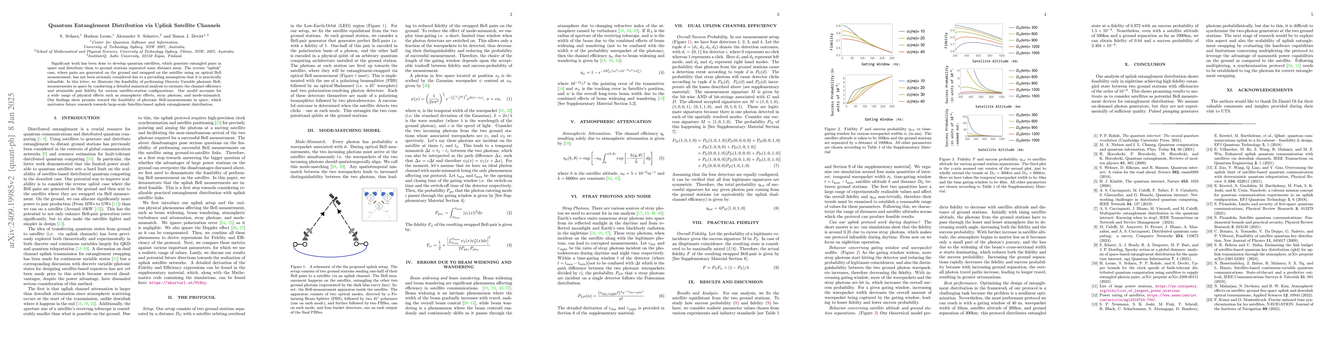 Thumbnail for Quantum Entanglement Distribution via Uplink Satellite Channels