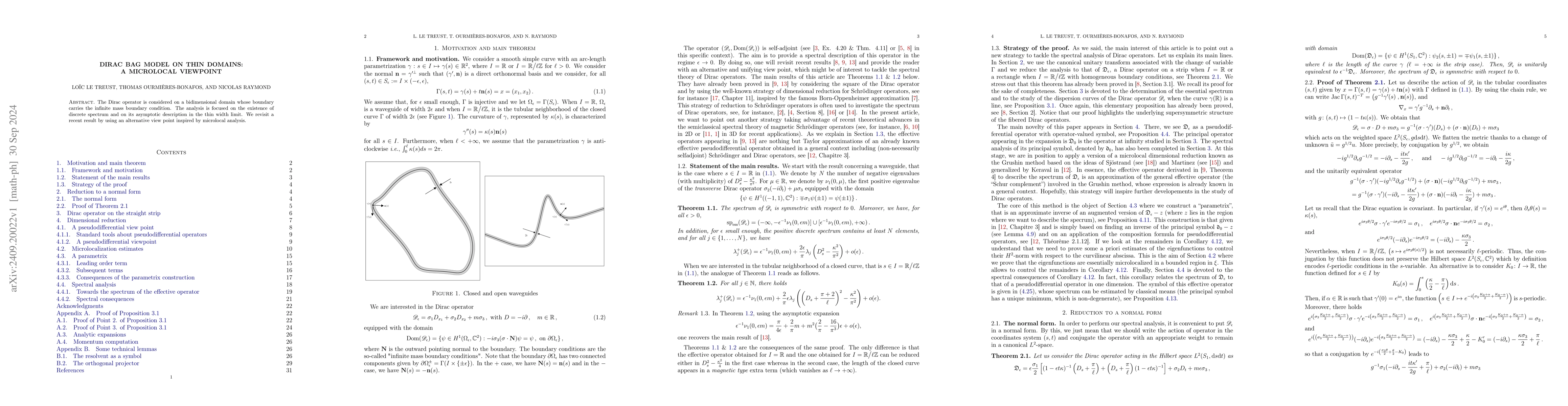 Thumbnail for Dirac bag model on thin domains: a microlocal viewpoint