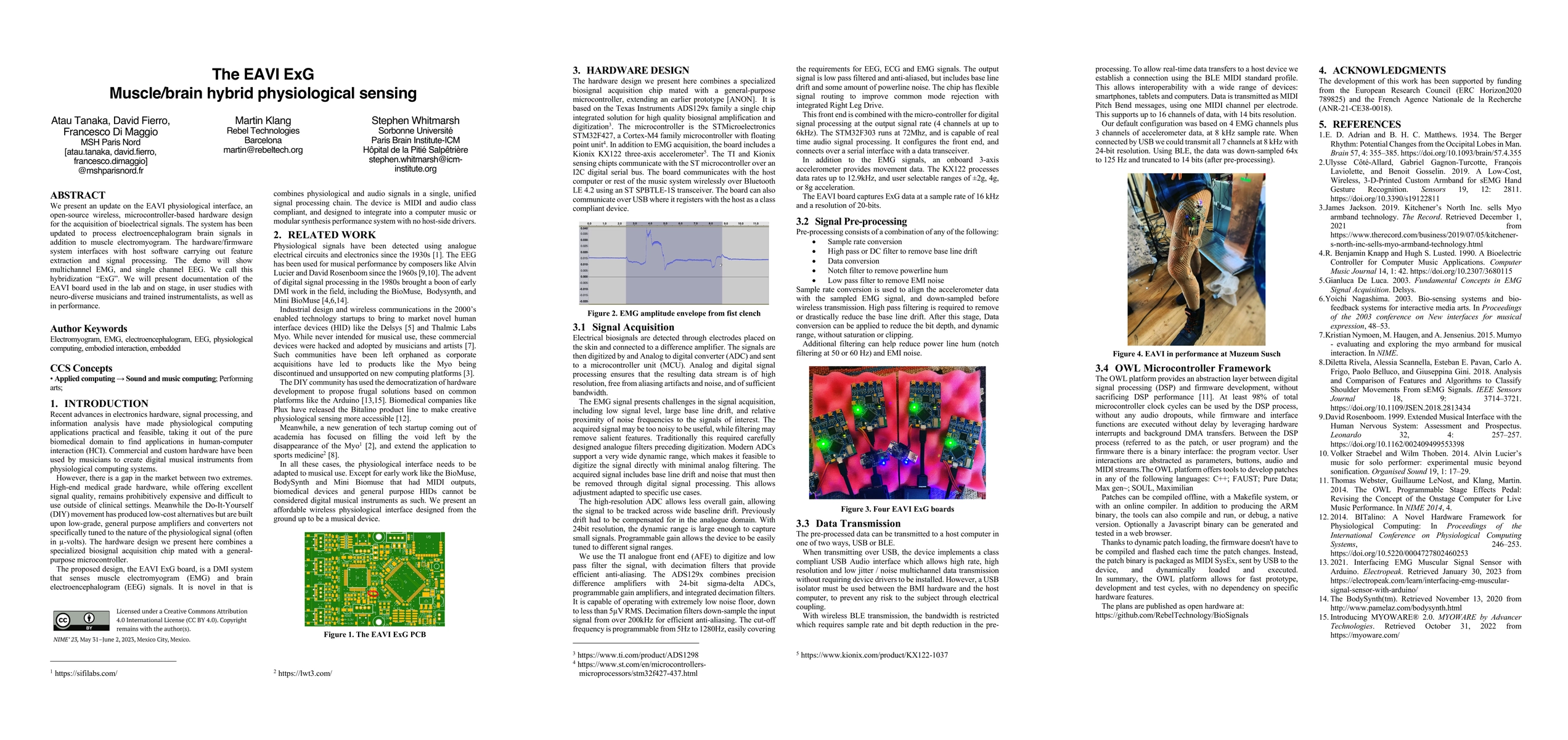 Thumbnail for The EAVI EMG/EEG Board: Hybrid physiological sensing