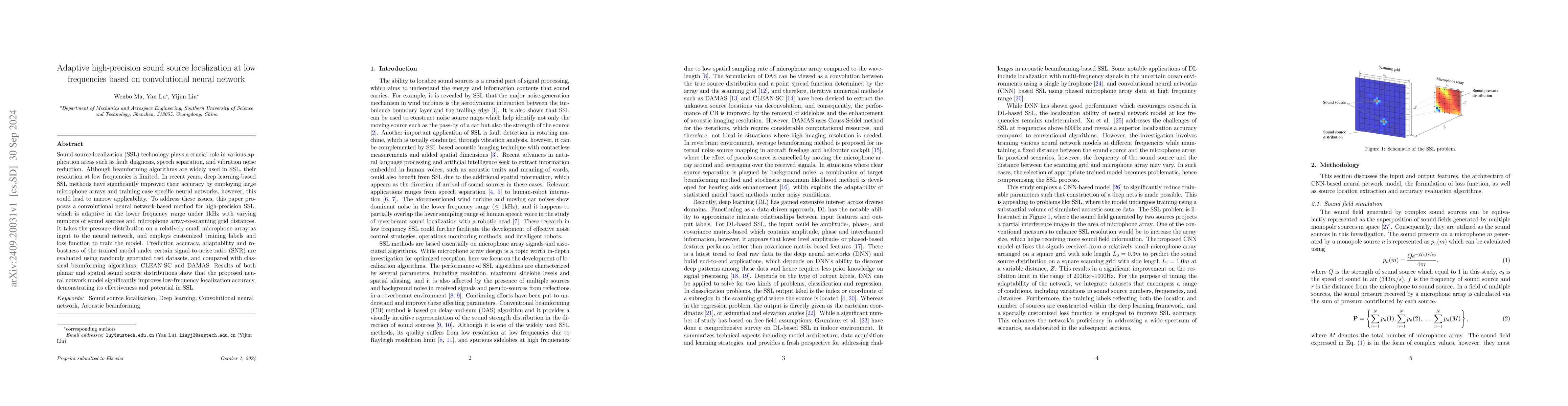 Thumbnail for Adaptive high-precision sound source localization at low frequencies
  based on convolutional neural network