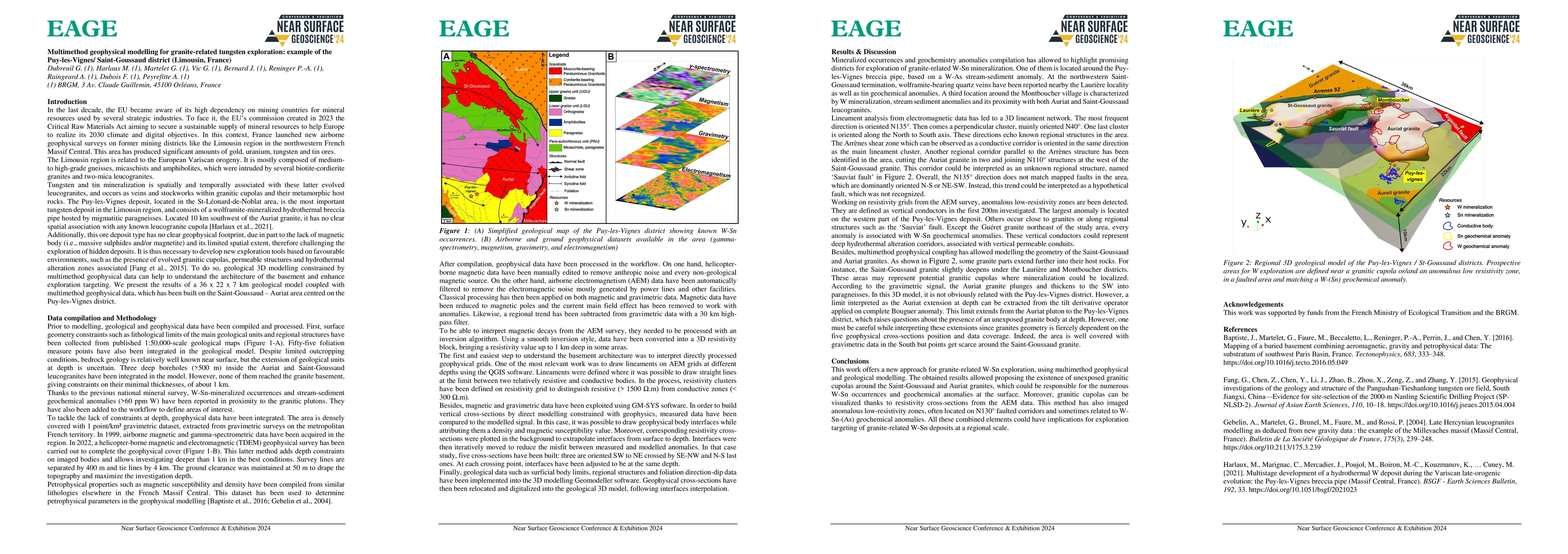 Thumbnail for Multimethod geophysical modelling for granite-related tungsten
  exploration: example of the Puy-les-Vignes/ Saint-Goussaud district
  (Limousin, France)