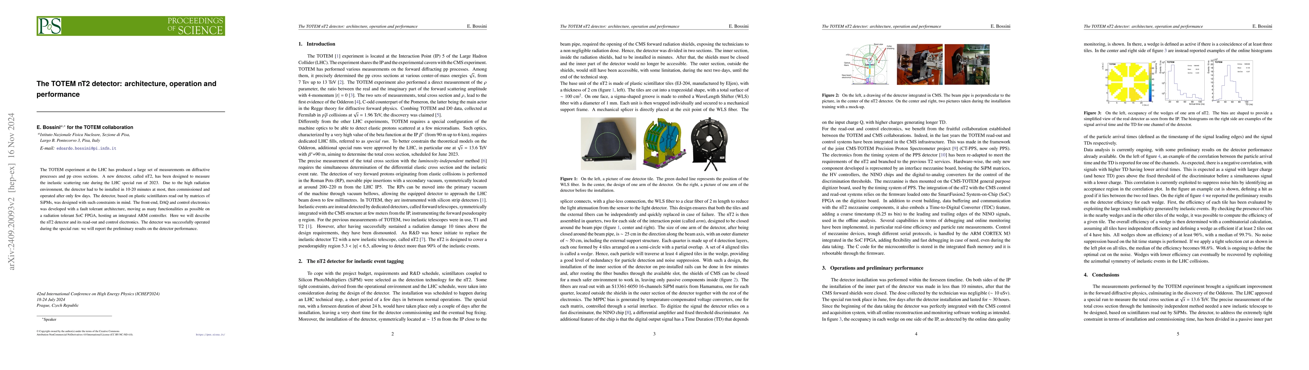 Thumbnail for The TOTEM nT2 detector: architecture, operation and performance