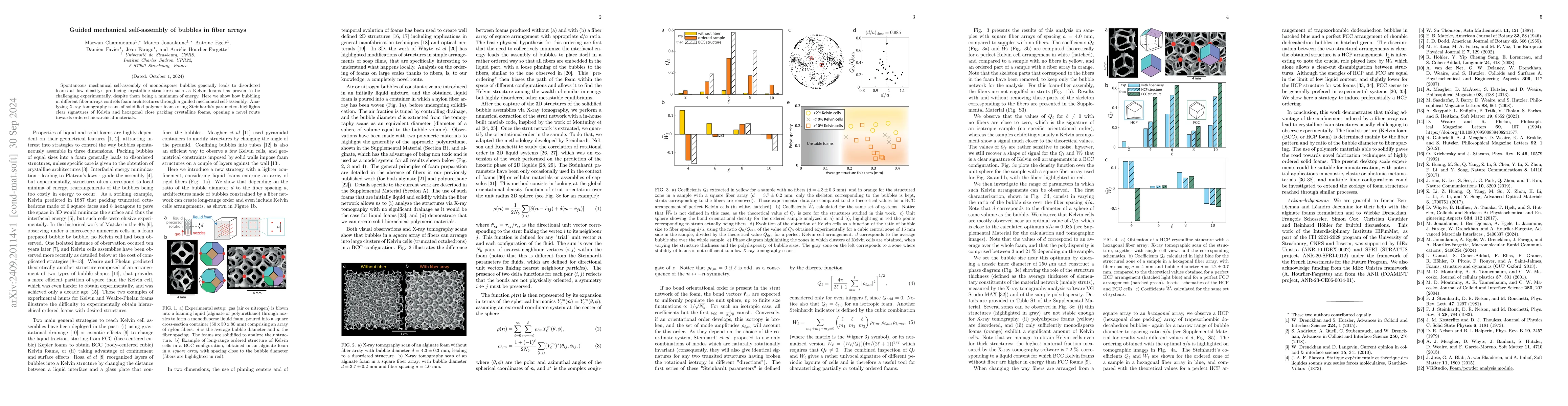 Thumbnail for Guided mechanical self-assembly of bubbles in fiber arrays