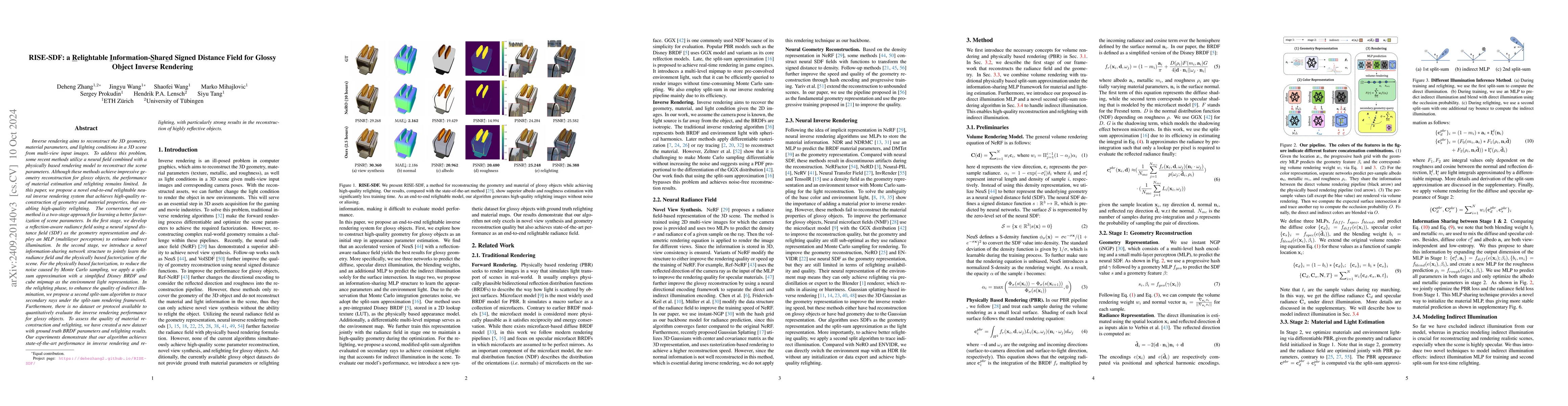 Thumbnail for RISE-SDF: a Relightable Information-Shared Signed Distance Field for
  Glossy Object Inverse Rendering