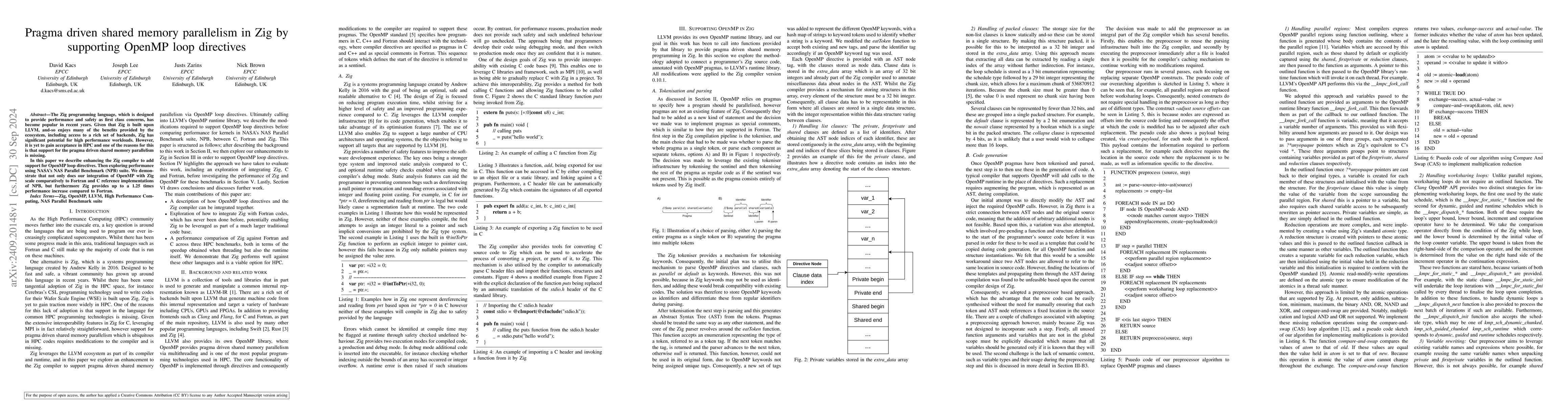 Thumbnail for Pragma driven shared memory parallelism in Zig by supporting OpenMP loop
  directives