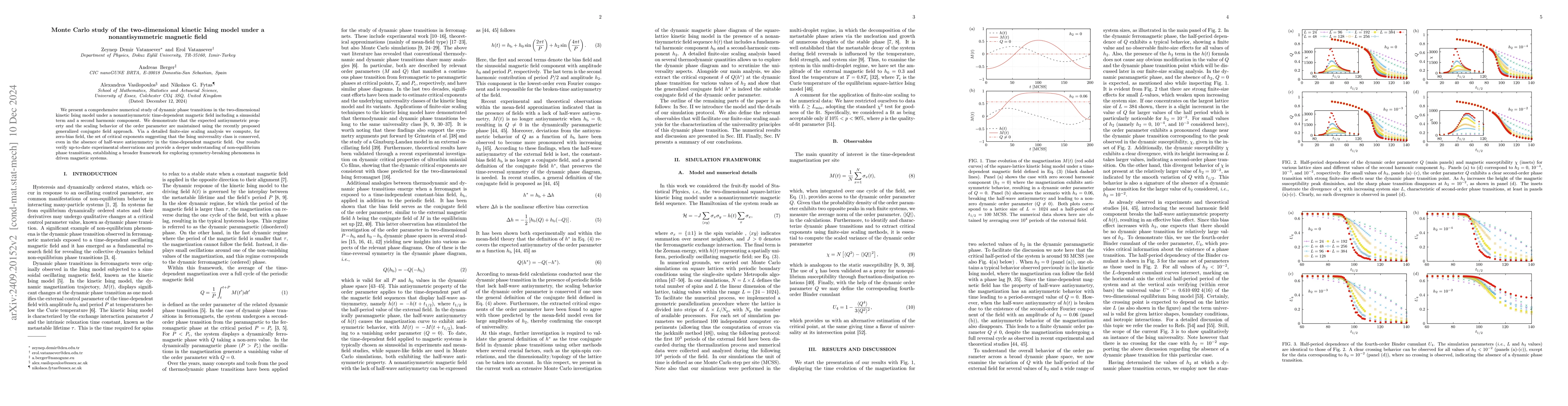 Thumbnail for Monte Carlo study of the two-dimensional kinetic Ising model under a
  nonantisymmetric magnetic field