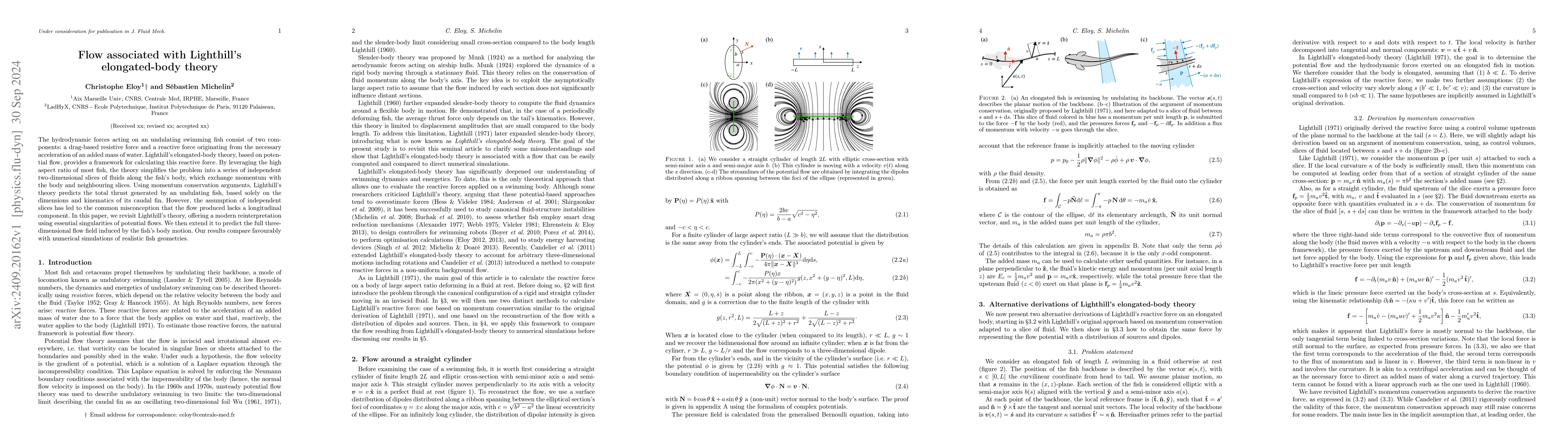 Thumbnail for Flow associated with Lighthill's elongated-body theory