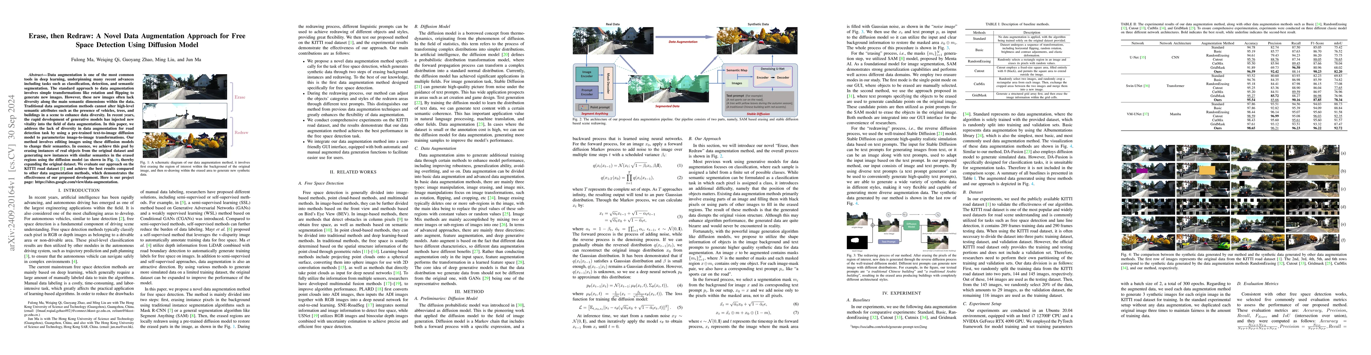 Thumbnail for Erase, then Redraw: A Novel Data Augmentation Approach for Free Space
  Detection Using Diffusion Model