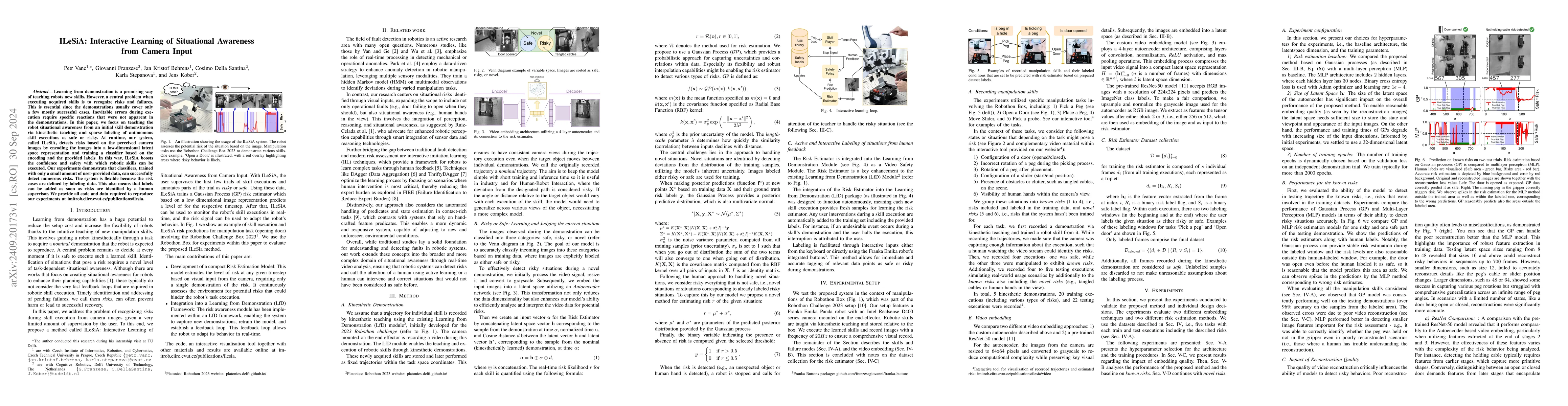 Thumbnail for ILeSiA: Interactive Learning of Situational Awareness from Camera Input