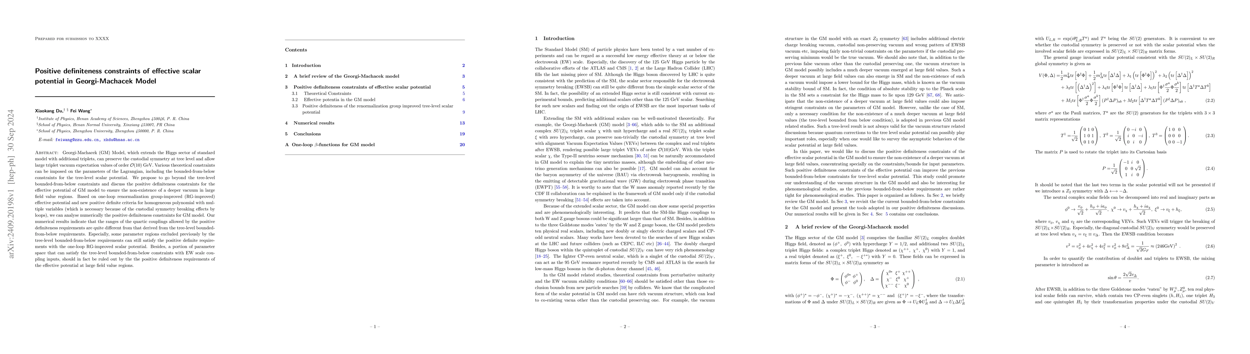 Thumbnail for Positive definiteness constraints of effective scalar potential in
  Georgi-Machacek Model