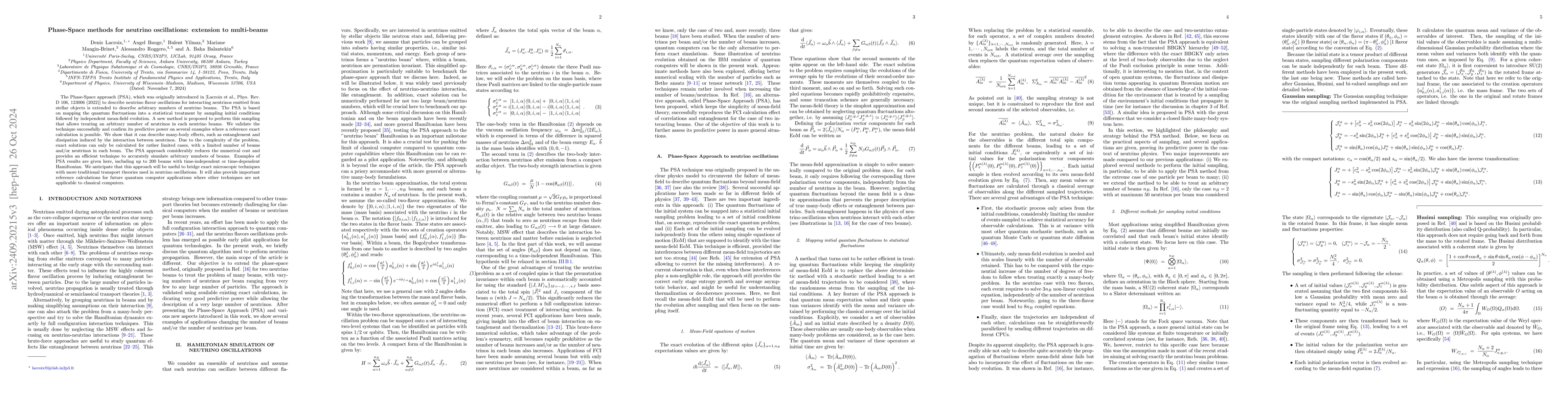 Thumbnail for Phase-Space methods for neutrino oscillations: extension to multi-beams