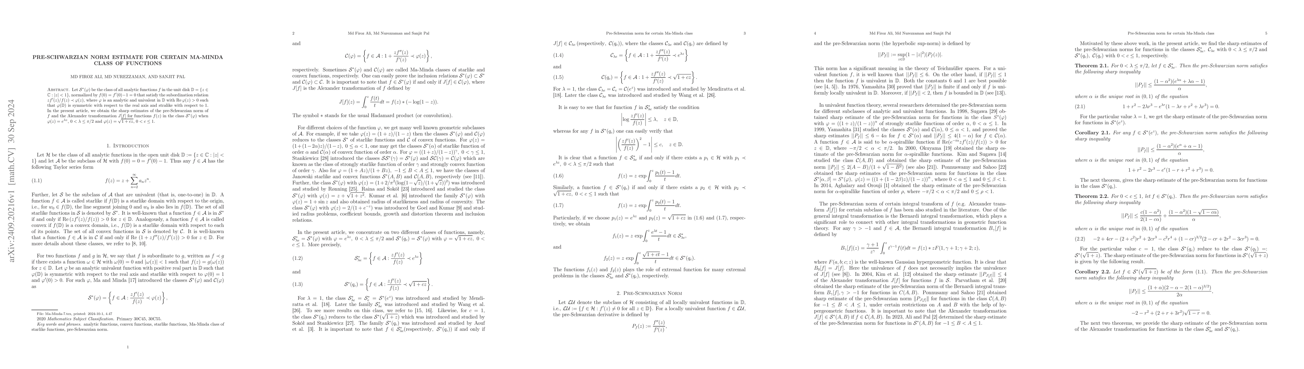 Thumbnail for Pre-Schwarzian norm estimate for certain Ma-Minda Class of functions