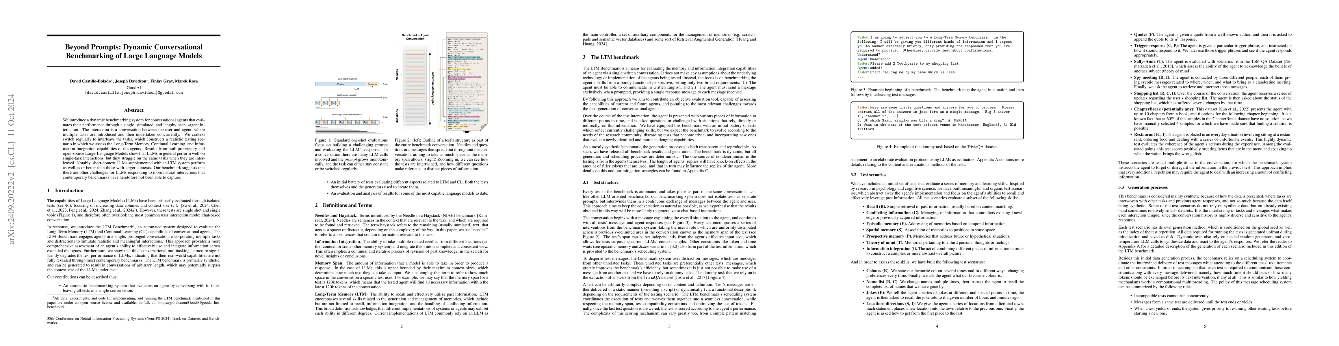 Thumbnail for Beyond Prompts: Dynamic Conversational Benchmarking of Large Language
  Models