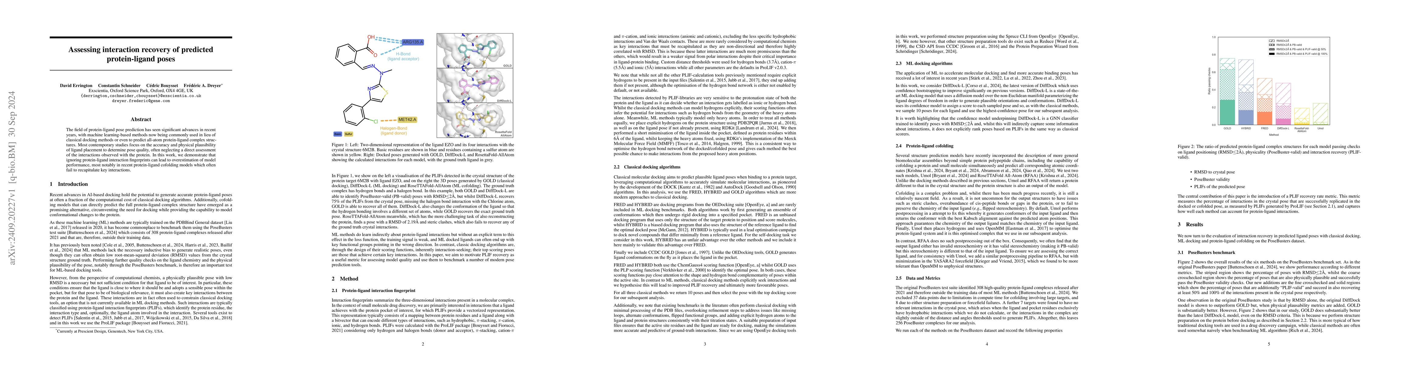 Thumbnail for Assessing interaction recovery of predicted protein-ligand poses
