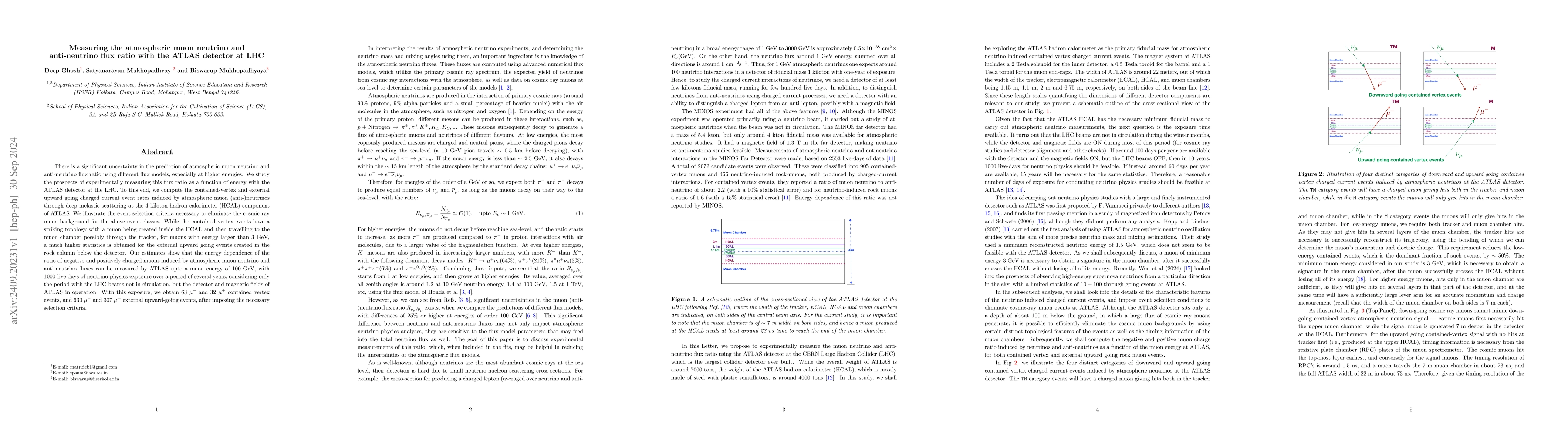 Thumbnail for Measuring the atmospheric muon neutrino and anti-neutrino flux ratio
  with the ATLAS detector at LHC