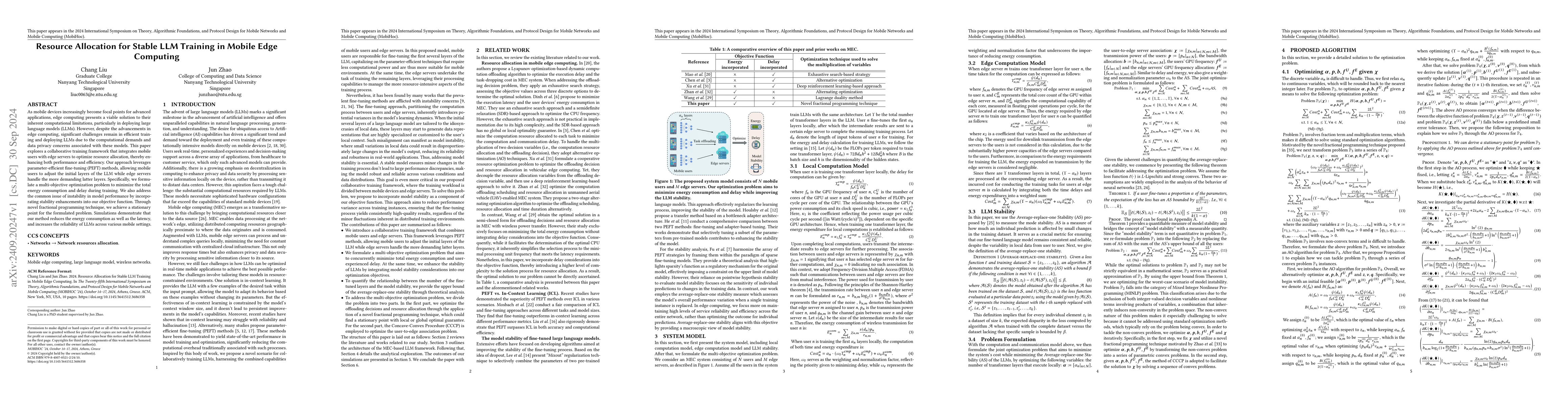 Thumbnail for Resource Allocation for Stable LLM Training in Mobile Edge Computing
