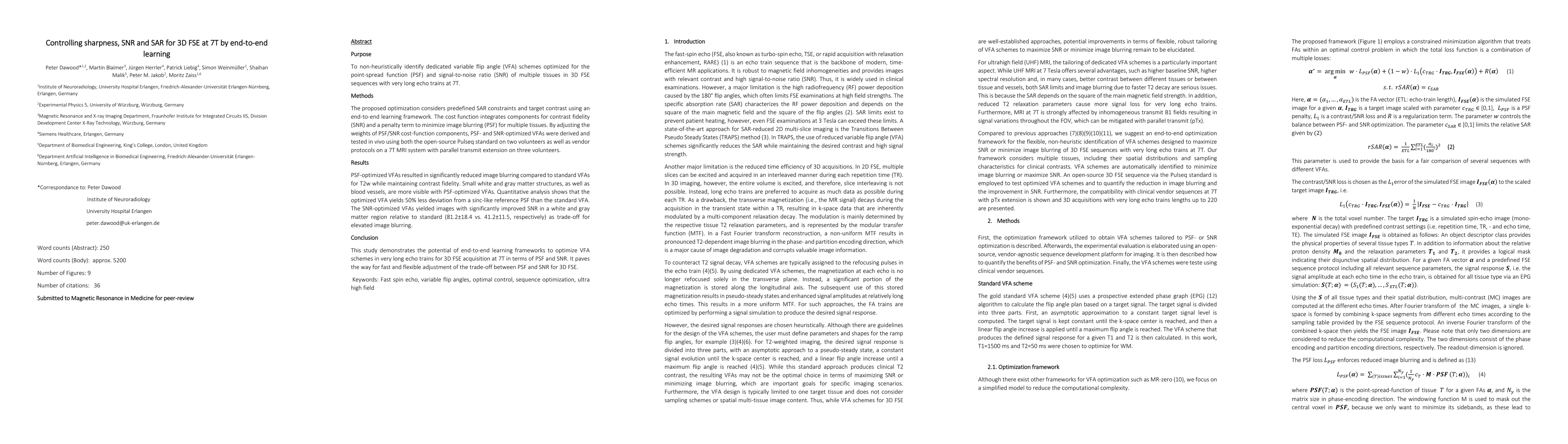 Thumbnail for Controlling sharpness, SNR and SAR for 3D FSE at 7T by end-to-end
  learning