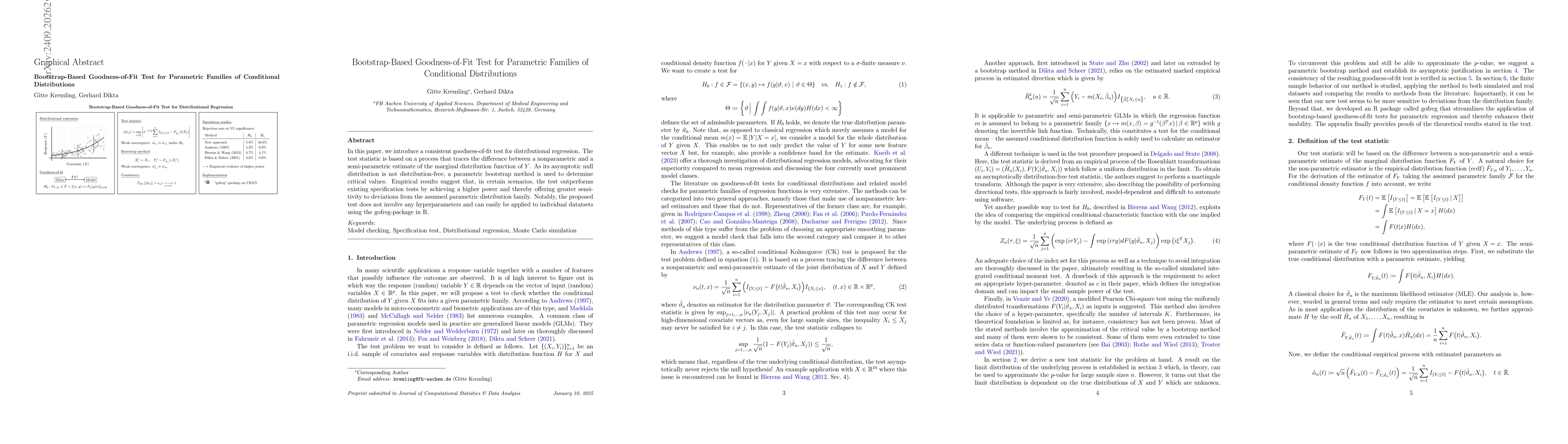 Thumbnail for Bootstrap-based goodness-of-fit test for parametric families of
  conditional distributions