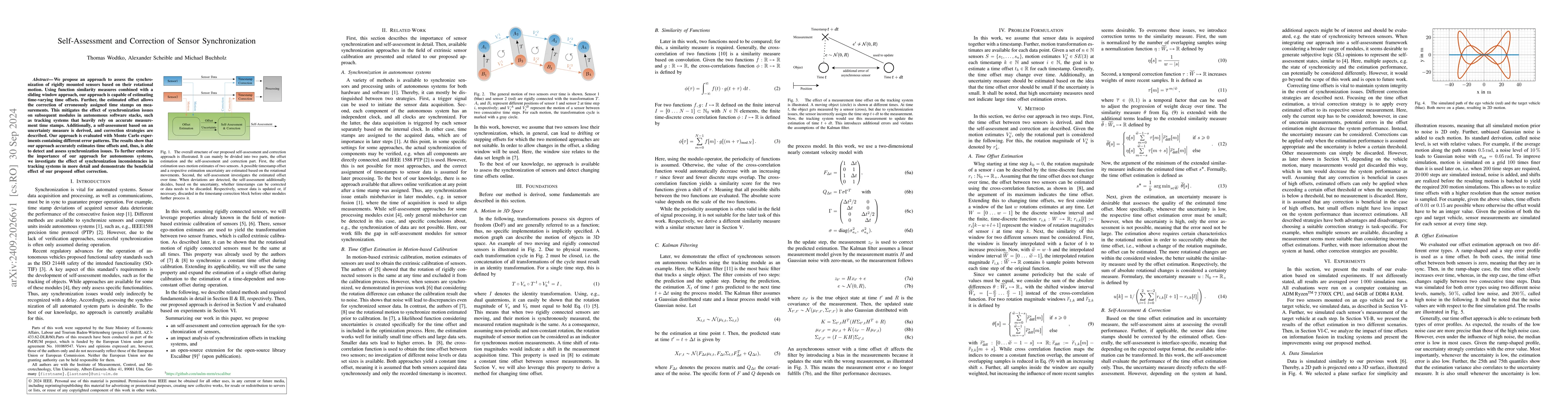 Thumbnail for Self-Assessment and Correction of Sensor Synchronization