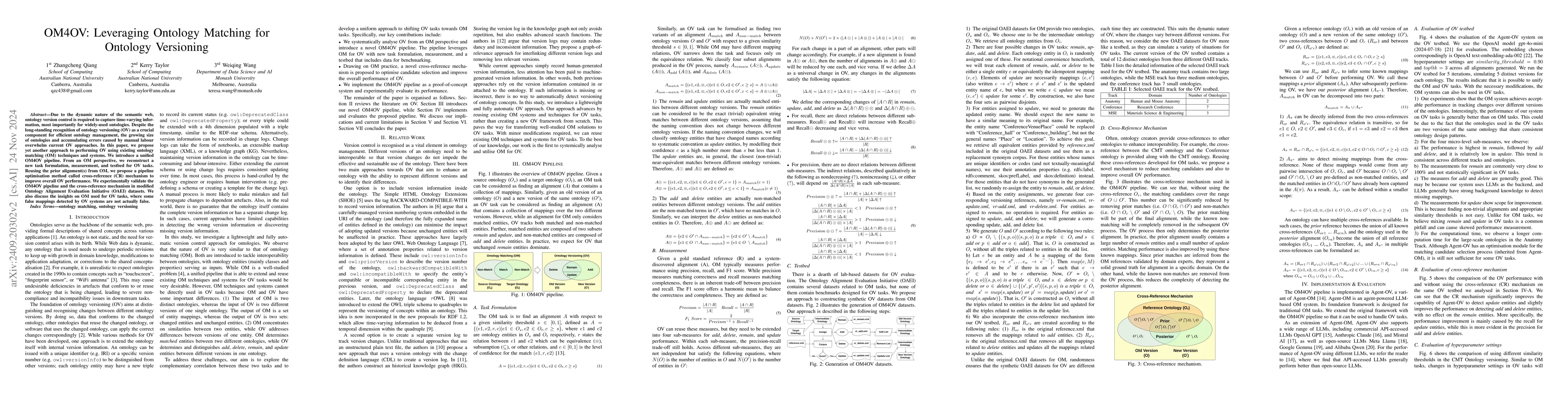 Thumbnail for OM4OV: Leveraging Ontology Matching for Ontology Versioning