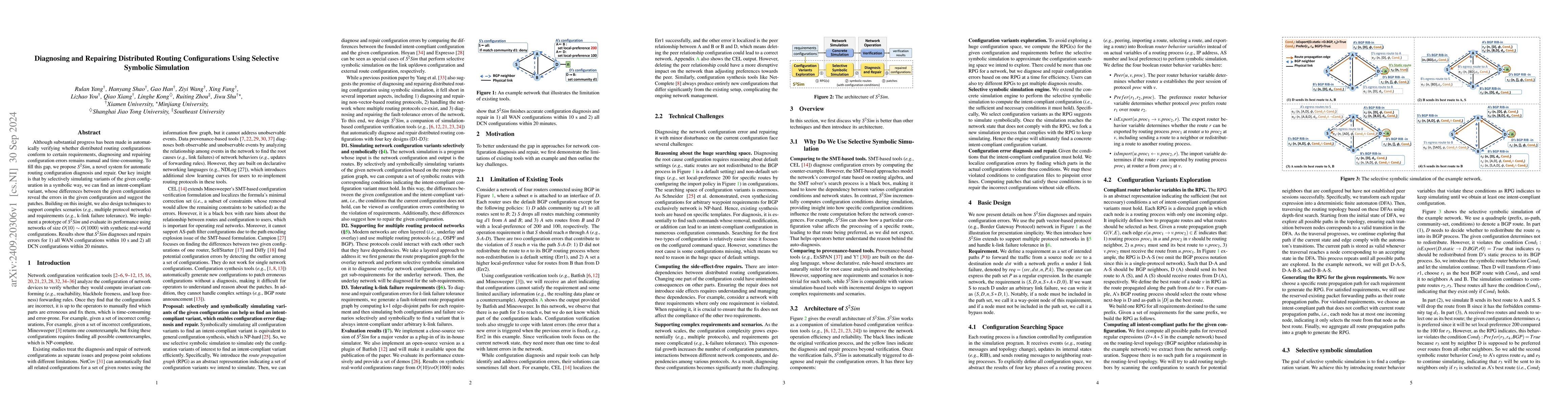 Thumbnail for Diagnosing and Repairing Distributed Routing Configurations Using
  Selective Symbolic Simulation
