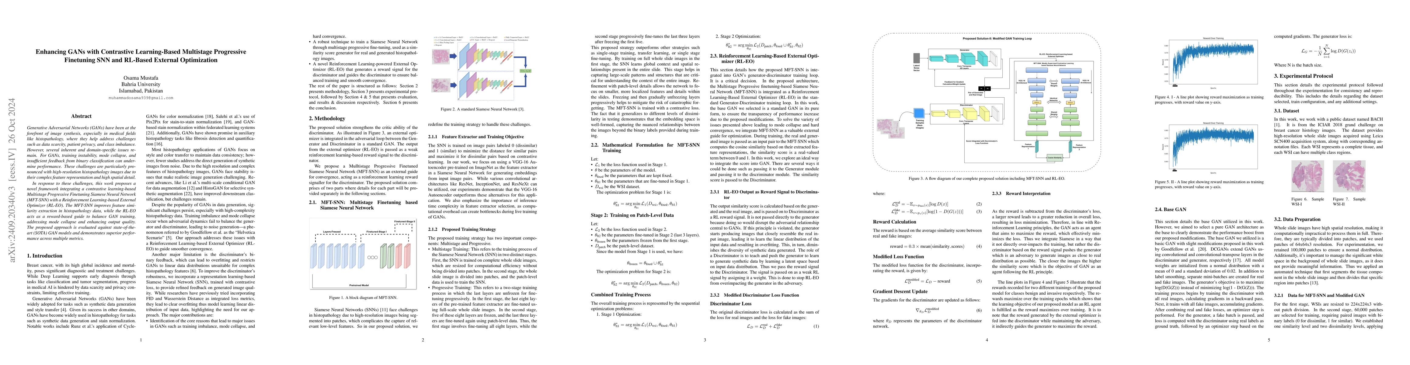 Thumbnail for Enhancing GANs with Contrastive Learning-Based Multistage Progressive
  Finetuning SNN and RL-Based External Optimization