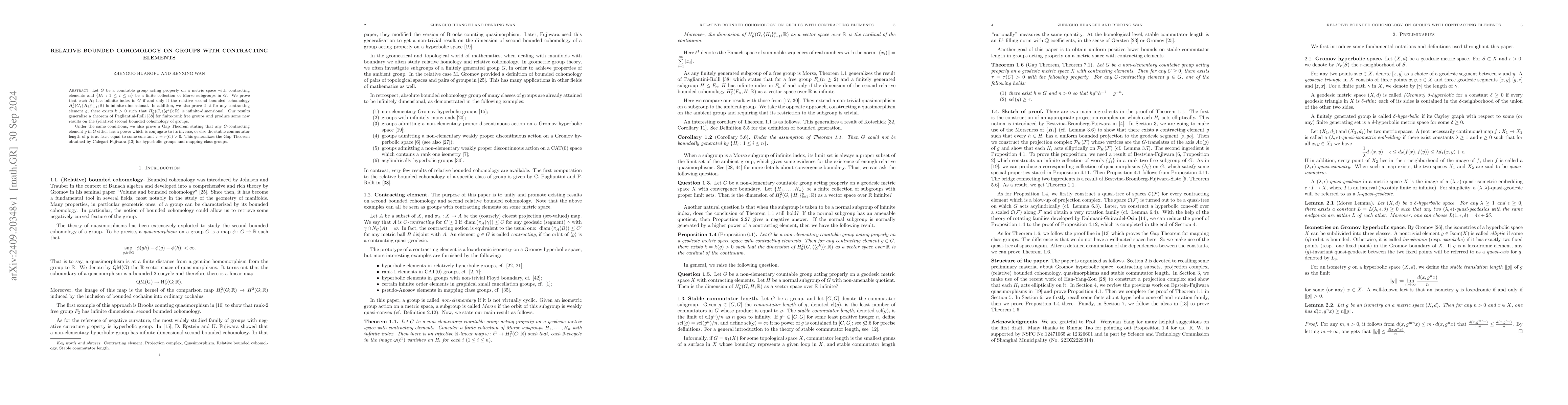 Thumbnail for Relative bounded cohomology on groups with contracting elements