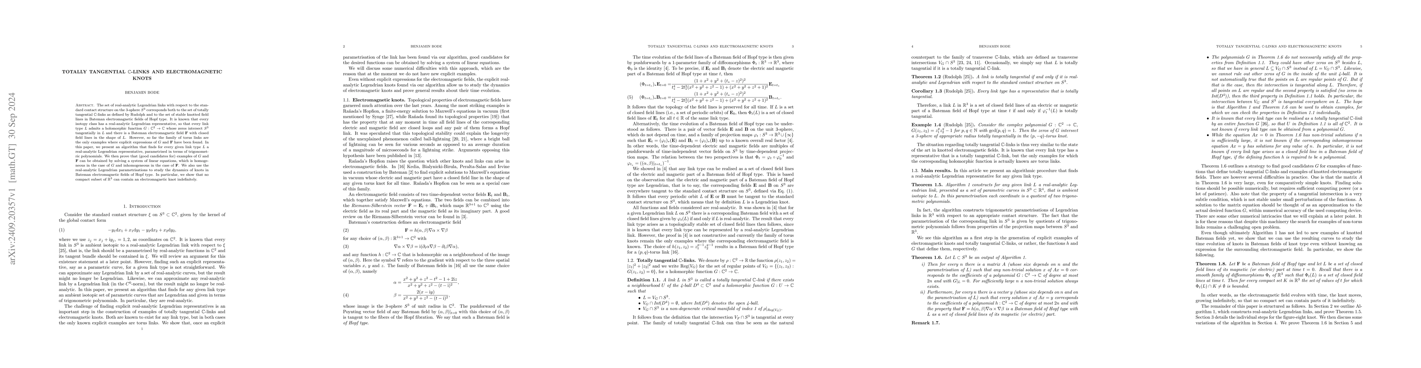 Thumbnail for Totally tangential $\mathbb{C}$-links and electromagnetic knots
