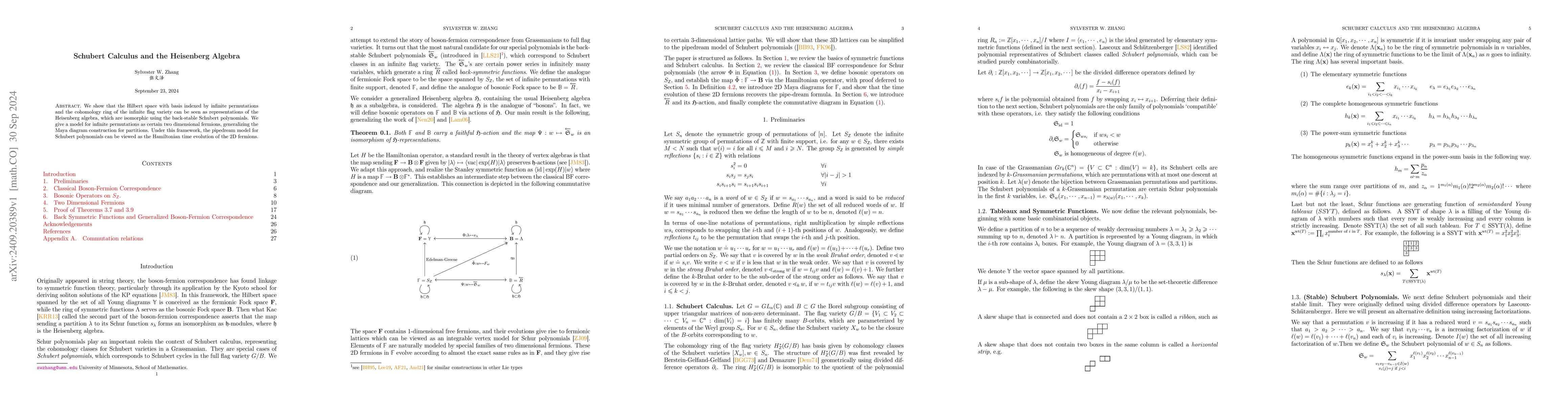 Thumbnail for Schubert Calculus and the Heisenberg Algebra