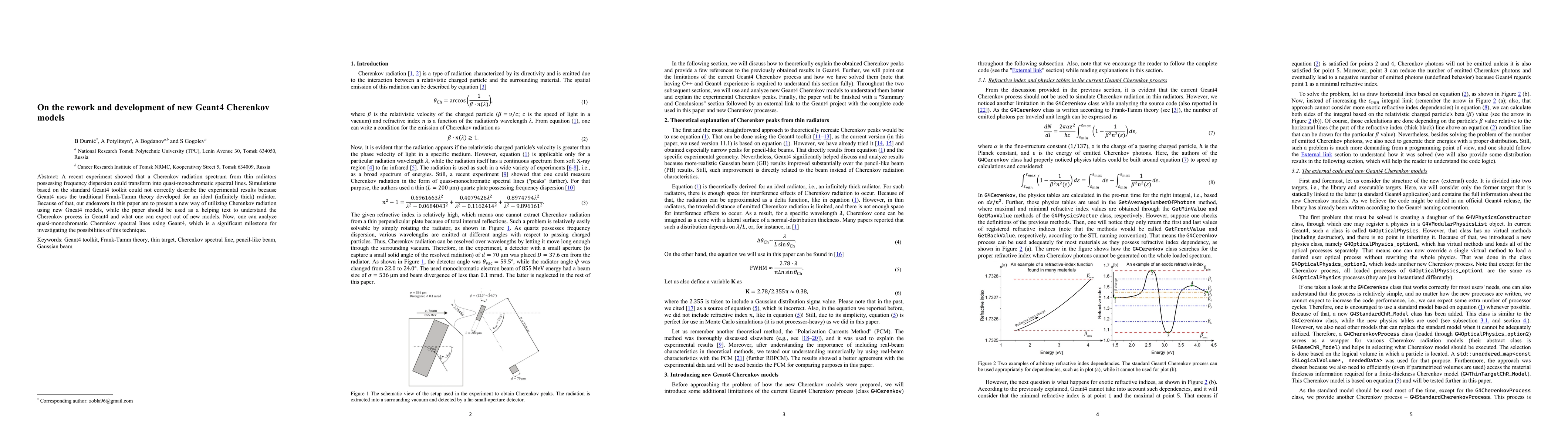 Thumbnail for On the rework and development of new Geant4 Cherenkov models