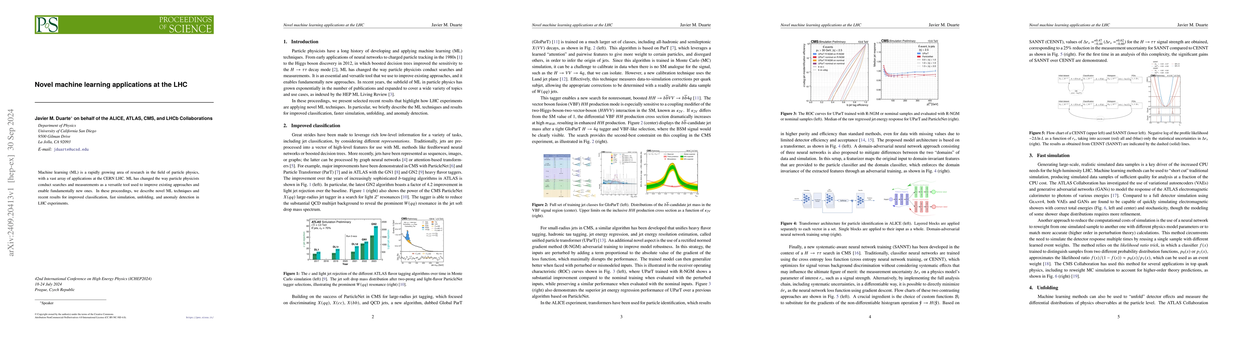 Thumbnail for Novel machine learning applications at the LHC