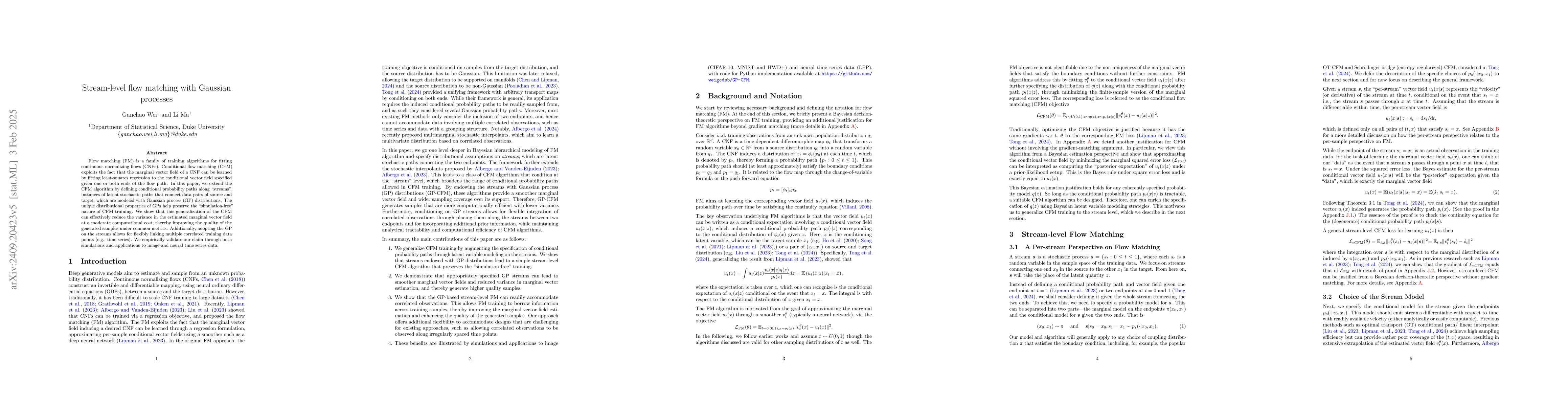 Thumbnail for Stream-level flow matching from a Bayesian decision theoretic
  perspective