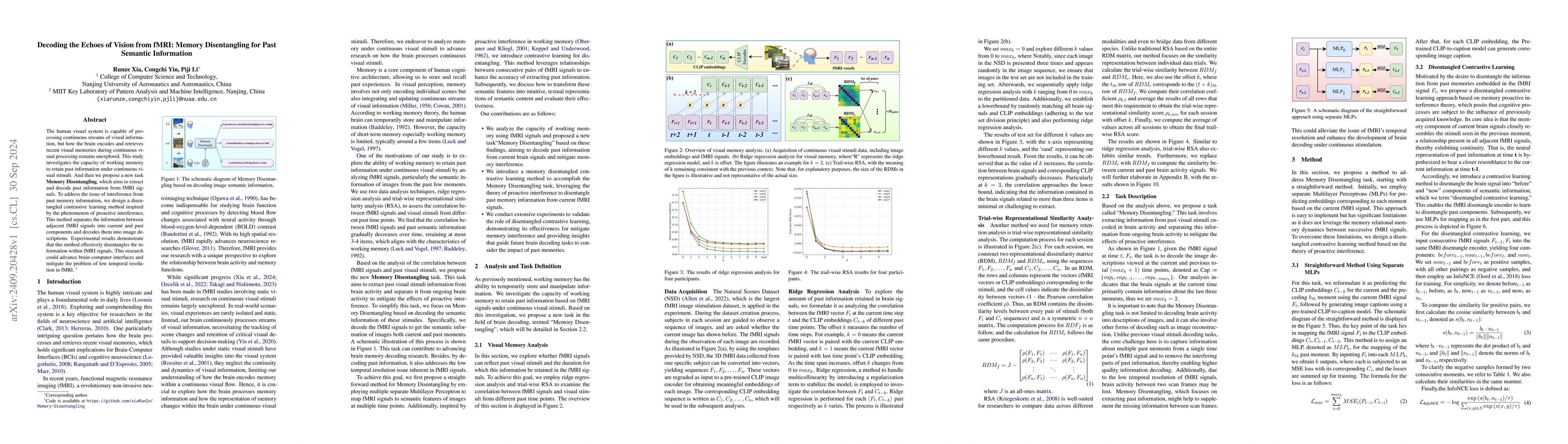 Thumbnail for Decoding the Echoes of Vision from fMRI: Memory Disentangling for Past
  Semantic Information